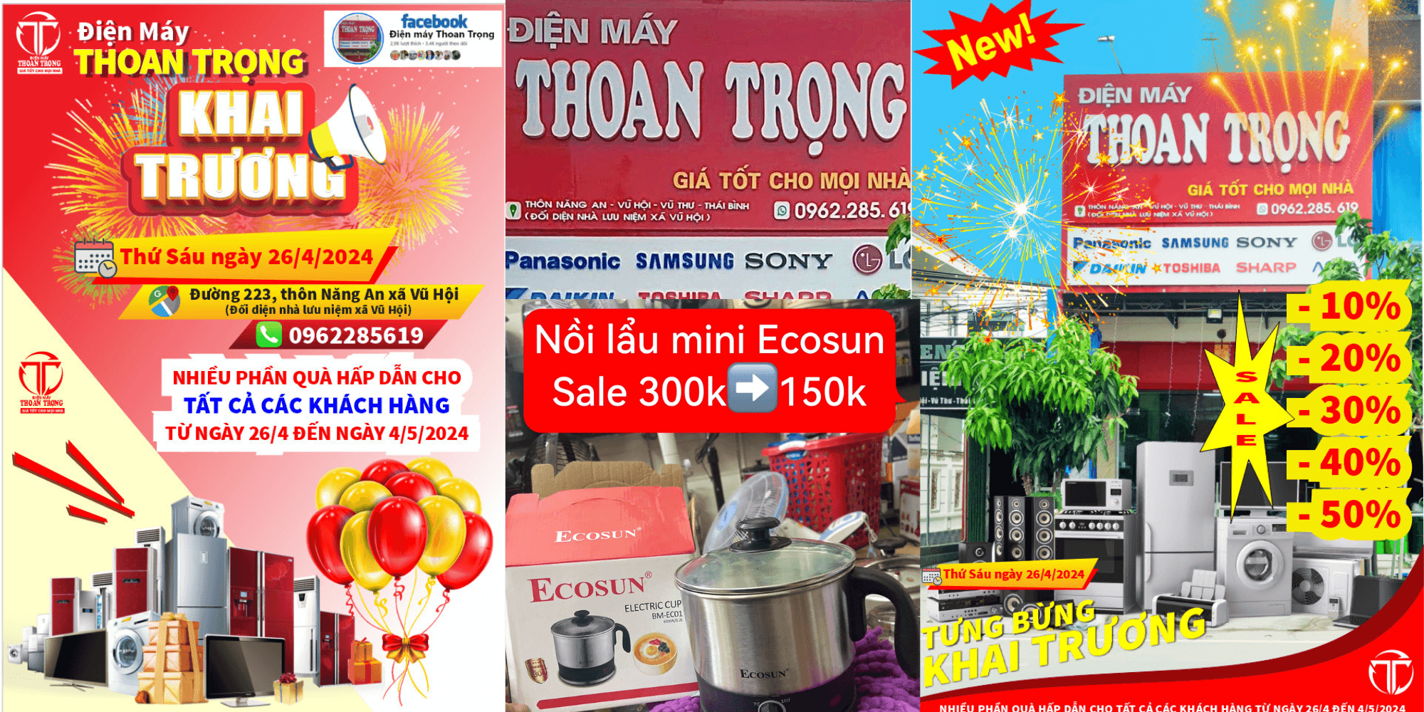 Cover Image for Điện máy Thoan Trọng khai trương cửa hàng